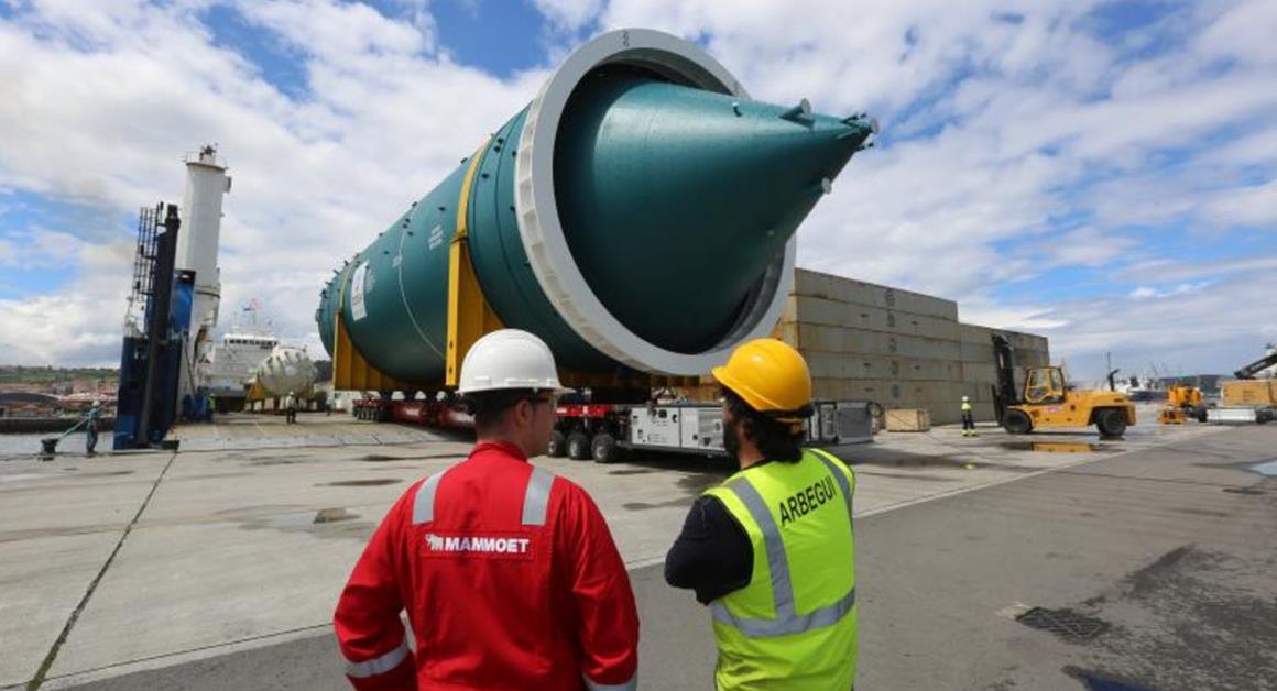 Transporte de reactor sobre spmt