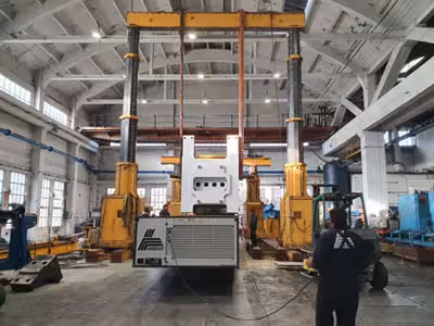 Press download Press unloading with hydraulic gantries