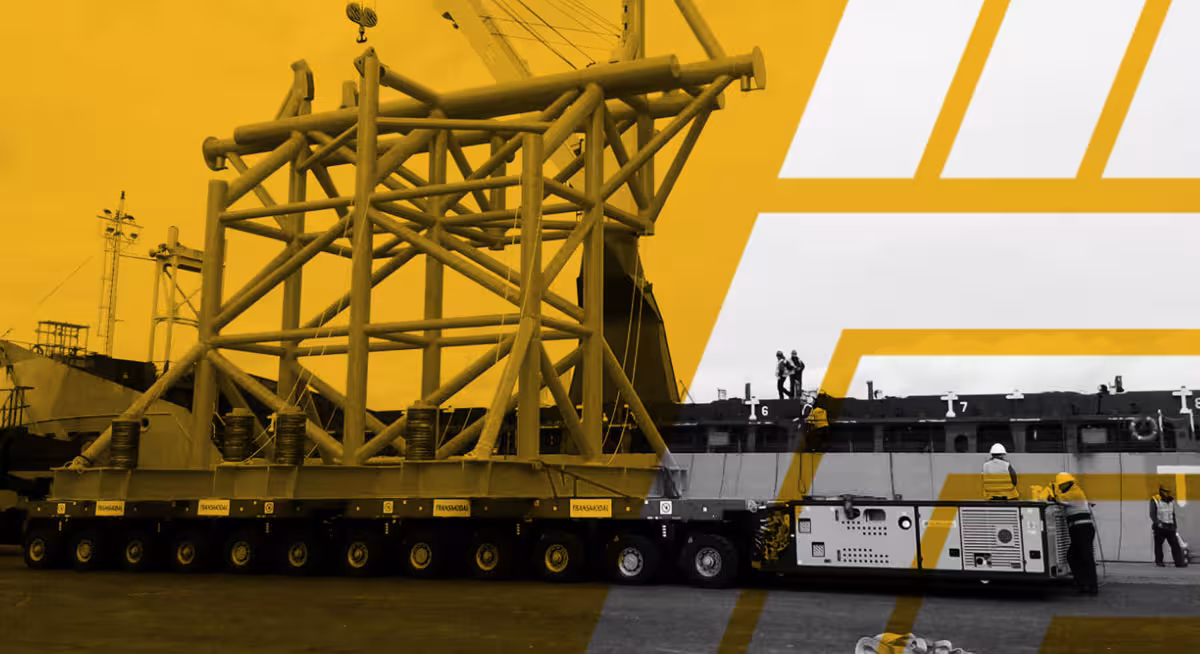 Movimiento de estructura metálica con spmt