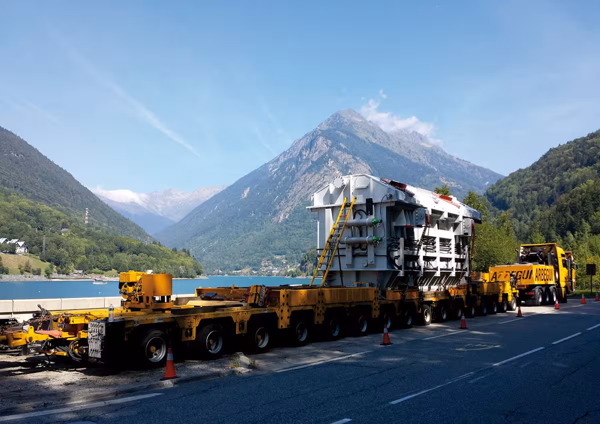 Transporte Especial por carretera, en los Alpes